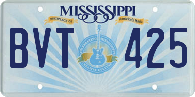 MS license plate BVT425