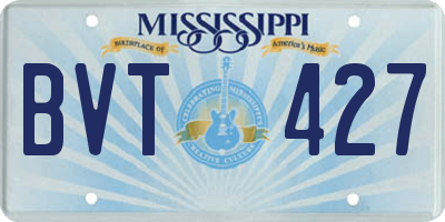 MS license plate BVT427