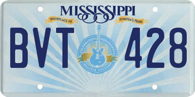 MS license plate BVT428