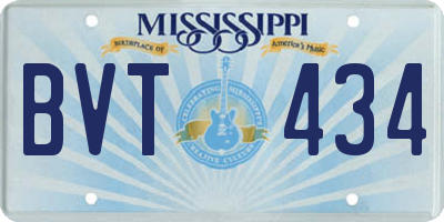 MS license plate BVT434