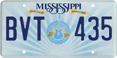 MS license plate BVT435