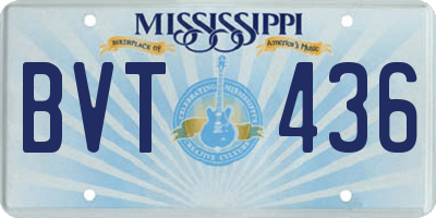 MS license plate BVT436