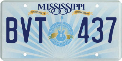 MS license plate BVT437