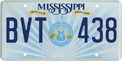 MS license plate BVT438