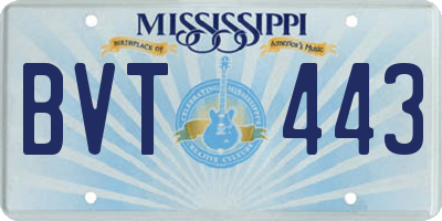 MS license plate BVT443