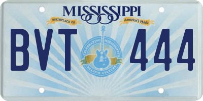 MS license plate BVT444