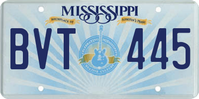 MS license plate BVT445