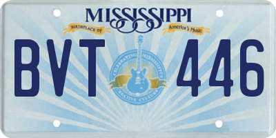 MS license plate BVT446