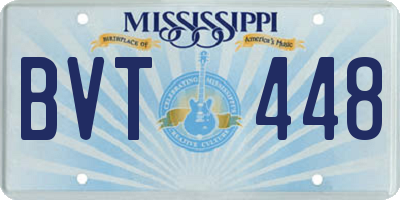 MS license plate BVT448