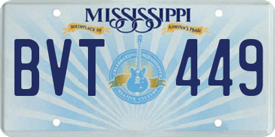 MS license plate BVT449