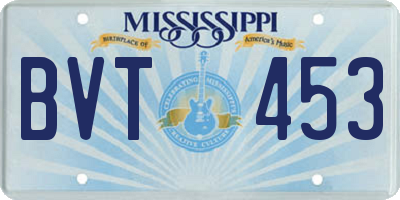 MS license plate BVT453