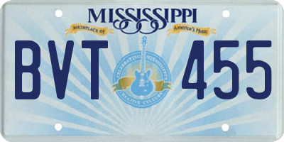 MS license plate BVT455