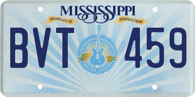 MS license plate BVT459