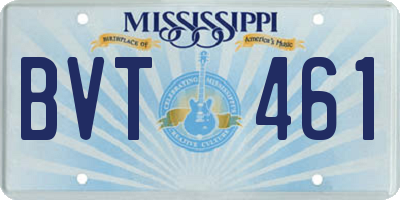 MS license plate BVT461