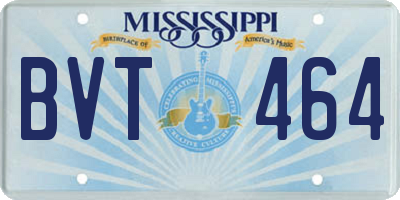 MS license plate BVT464