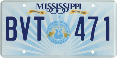MS license plate BVT471