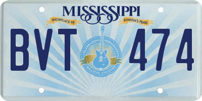 MS license plate BVT474