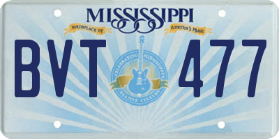 MS license plate BVT477