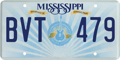 MS license plate BVT479