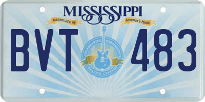 MS license plate BVT483