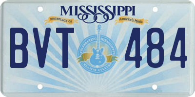 MS license plate BVT484