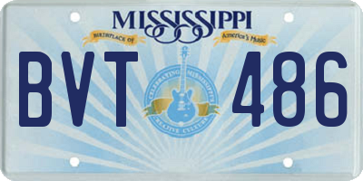 MS license plate BVT486