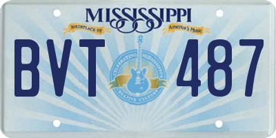 MS license plate BVT487