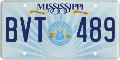 MS license plate BVT489