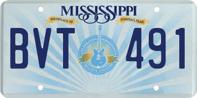 MS license plate BVT491