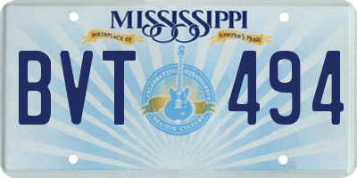 MS license plate BVT494