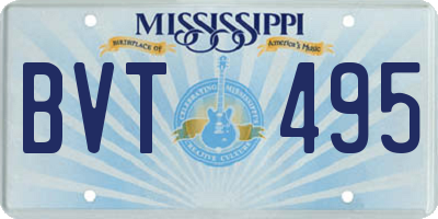 MS license plate BVT495
