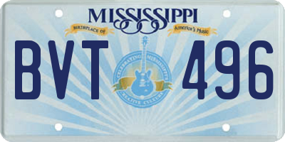 MS license plate BVT496