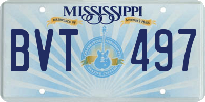 MS license plate BVT497