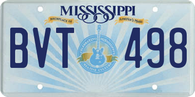 MS license plate BVT498