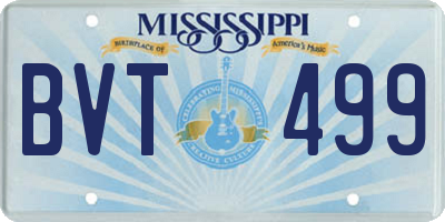 MS license plate BVT499