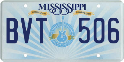 MS license plate BVT506