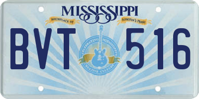 MS license plate BVT516