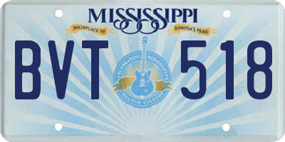MS license plate BVT518