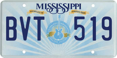 MS license plate BVT519