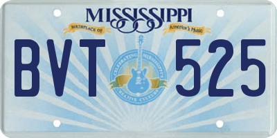 MS license plate BVT525