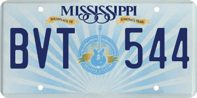 MS license plate BVT544