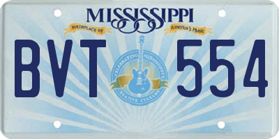 MS license plate BVT554