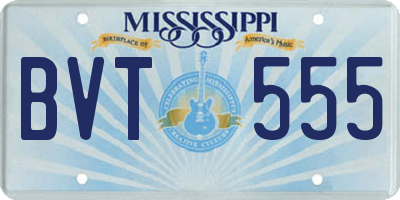 MS license plate BVT555
