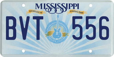 MS license plate BVT556
