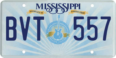 MS license plate BVT557