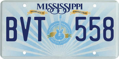 MS license plate BVT558