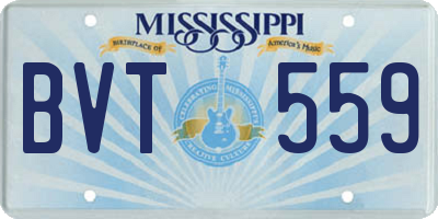 MS license plate BVT559