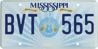 MS license plate BVT565