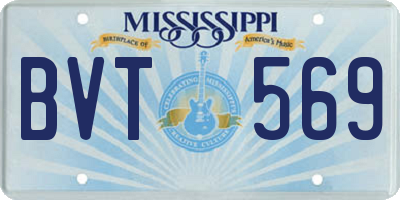 MS license plate BVT569