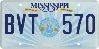 MS license plate BVT570